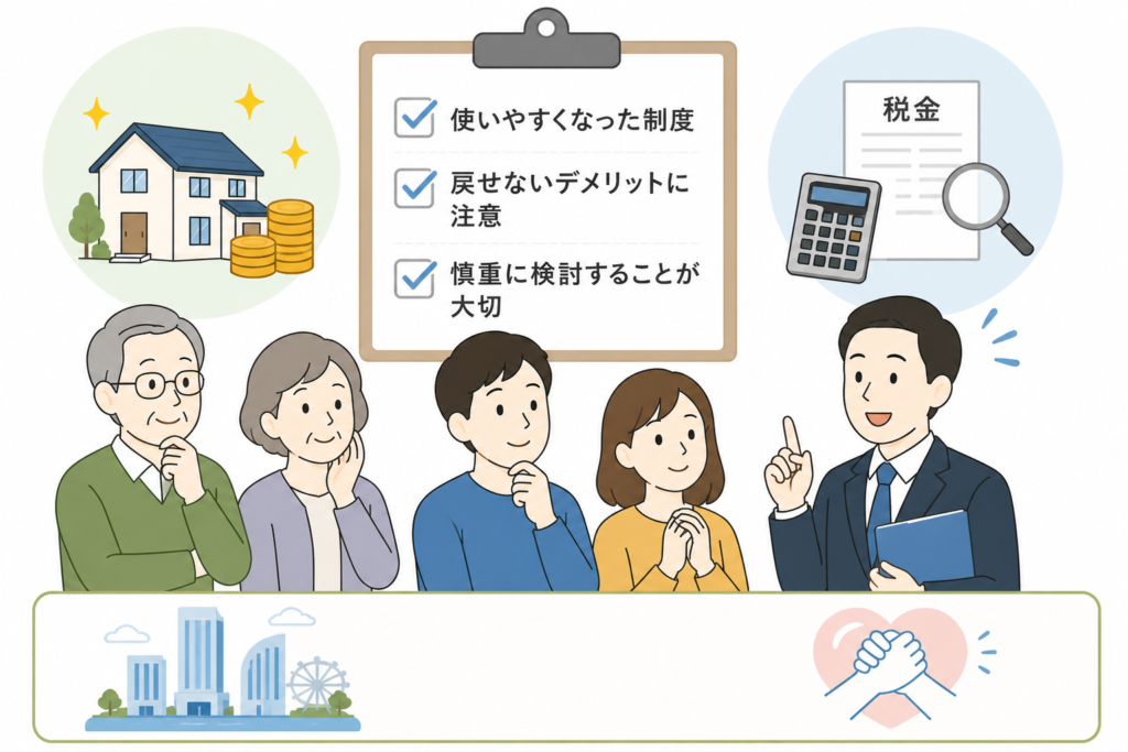 相続について相談しているイラスト