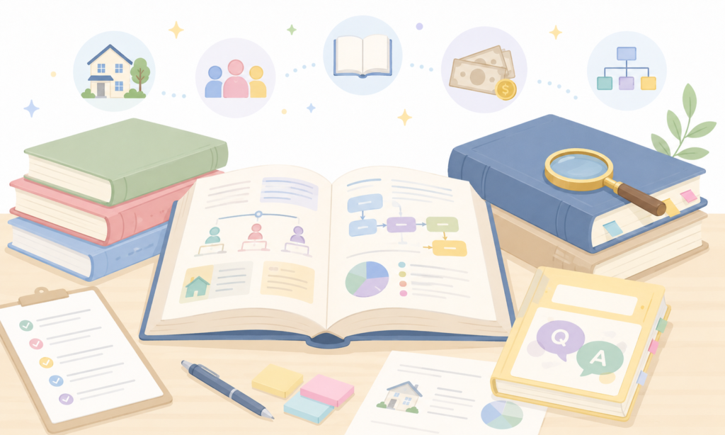 相続の勉強におすすめの本をイメージしたイラスト