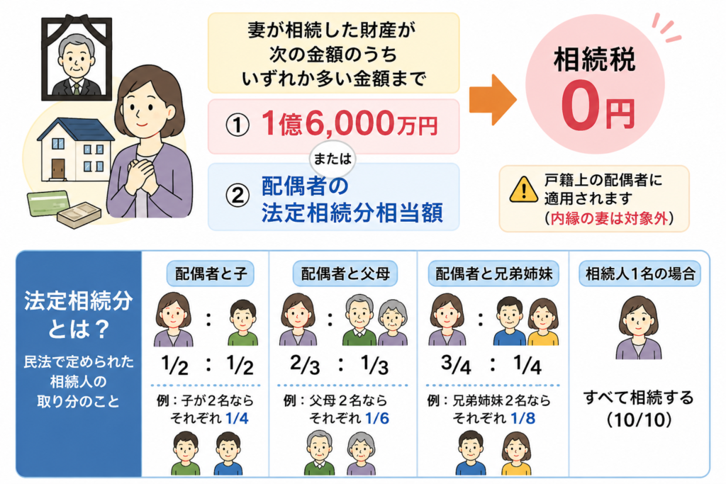 相続税の配偶者控除の説明図解
