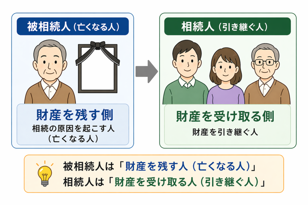 被相続人と相続人の図解