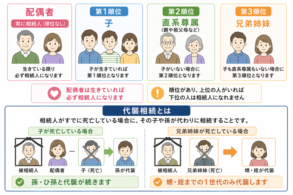 相続人となれる人物の説明図解