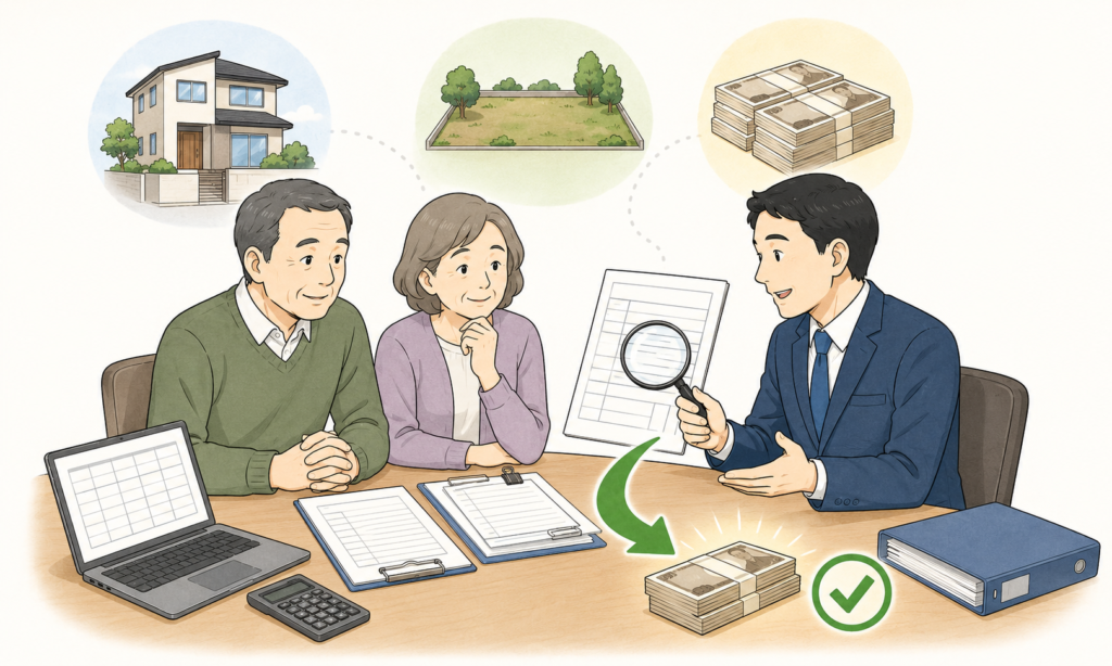 相続財産を見直して払いすぎた相続税を取り戻す、税理士への相談イメージ